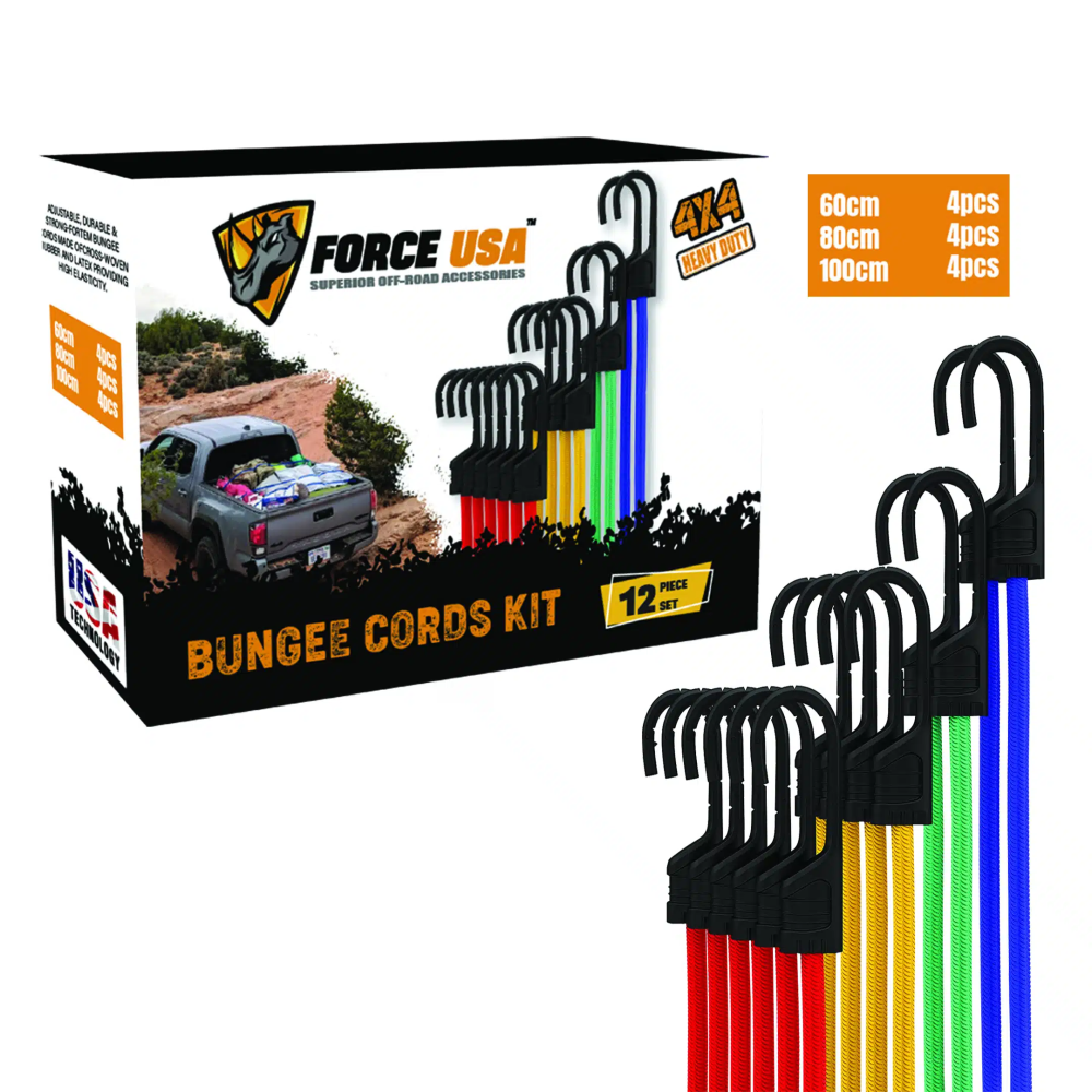 FORCE USA BUNGEE CORD KIT 12PCS - Image 1