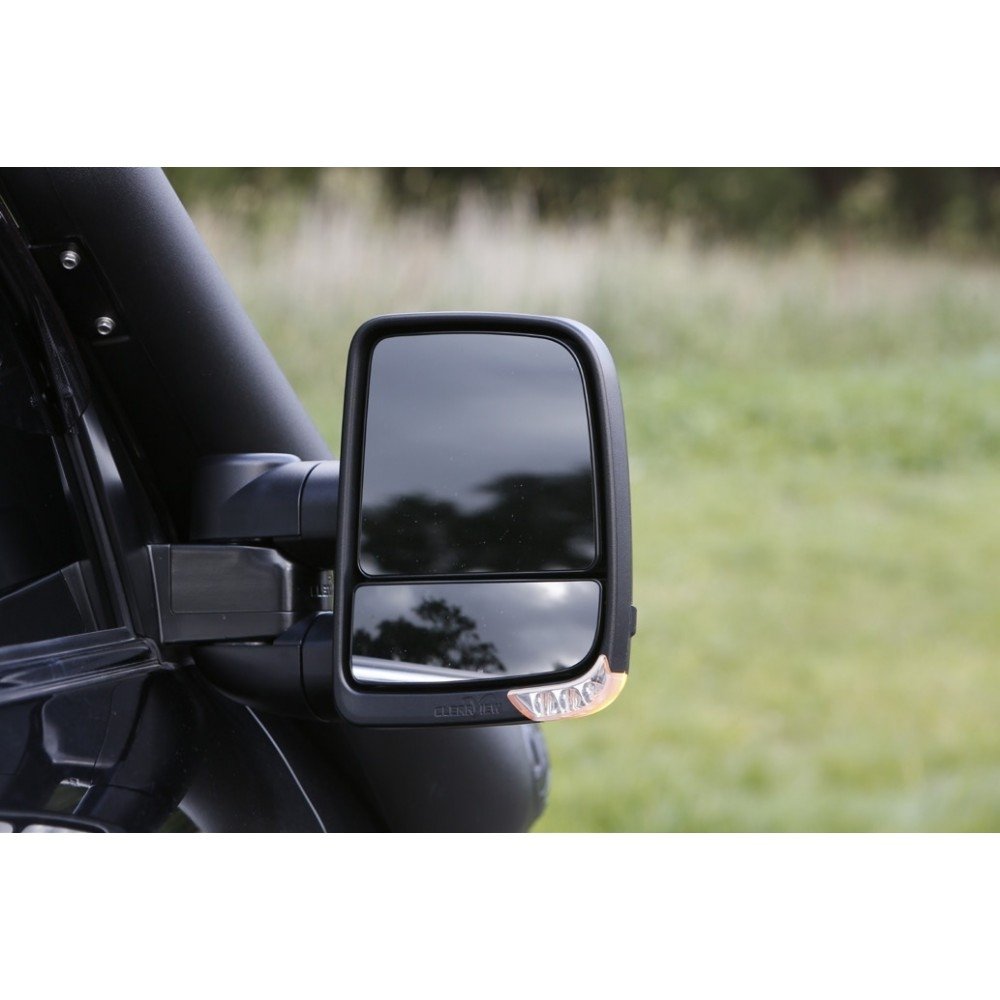 Clearview Towing Mirrors Toyota LandCruiser 200 Series 2007 to Current - next-gen - black - Image 1