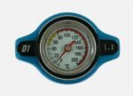 D1Spec Radiator cap with thermometer 15mm 1.1 Bar Blue - Image 2