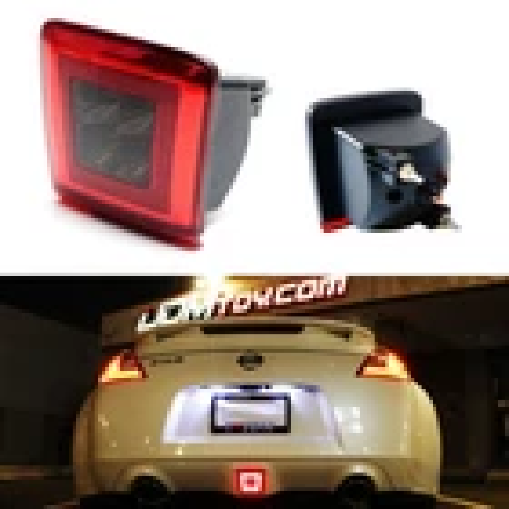 ⁦Sportz LED لايت ضباب خلفي حق نيسان 370Z (موديل 2009 إلى 2019) – لون أحمر & شفاف⁩ - الصورة ⁦1⁩